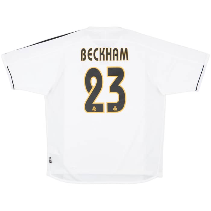 2003-04 Real Madrid Home Shirt Beckham #23 - 8/10 - (L)