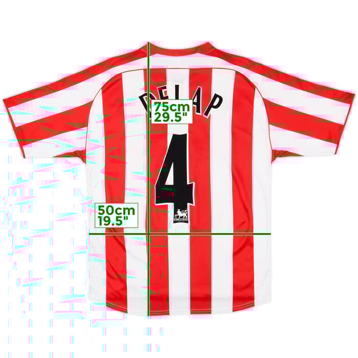 2005-07 Sunderland Home Shirt Delap #4 - 8/10 - (M)