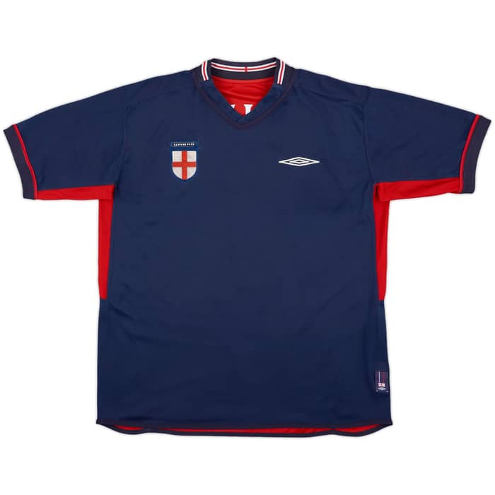 2002-04 England Away Shirt Beckham #7 - 6/10 - (XL)