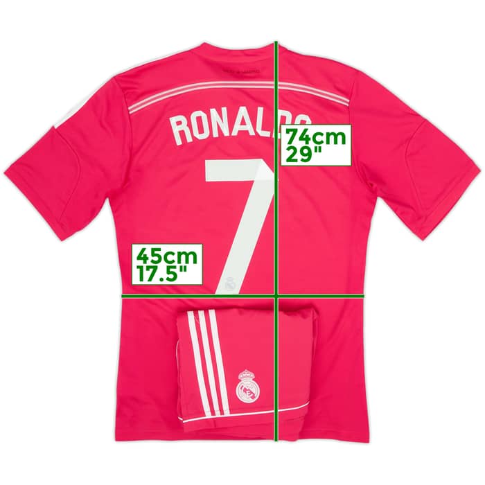 Camiseta de visitante del Real Madrid 2014-15 y Shorts Ronaldo #7 - 6/10 - (M)