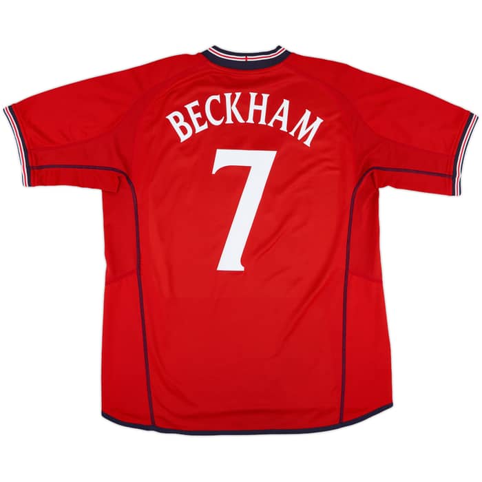 2002-04 England Away Shirt Beckham #7 - 6/10 - (XL)