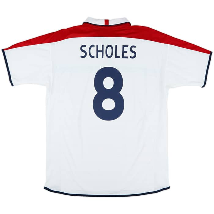 2003-05 England Home Shirt Scholes #8 - 7/10 - (XL)