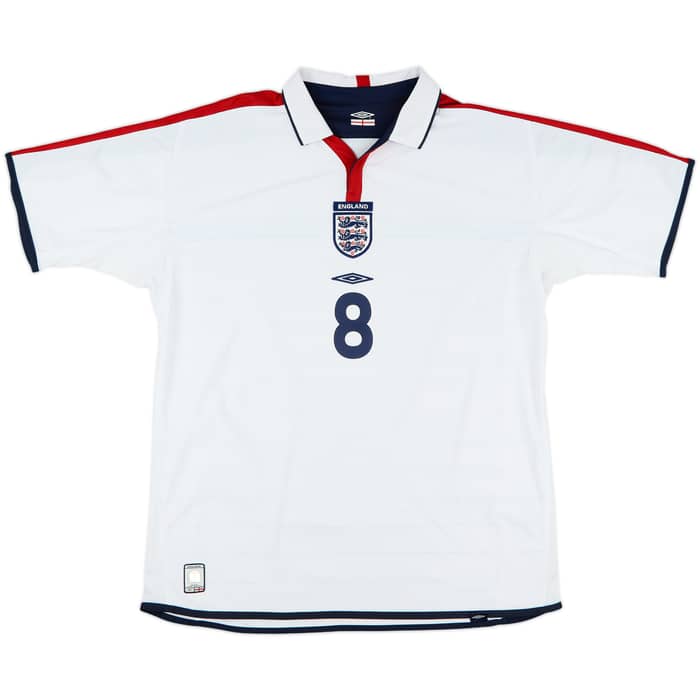 2003-05 England Home Shirt Scholes #8 - 7/10 - (XL)