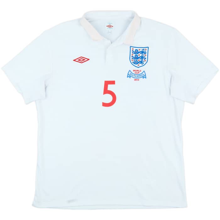 2010-11 England 'World Cup South Africa 2010' Home Shirt Dawson #5 - 7/10 - (XL)