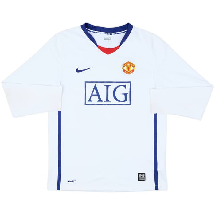 2008-10 Manchester United Away L/S Shirt Tevez #32 - 7/10 - (L.Boys)