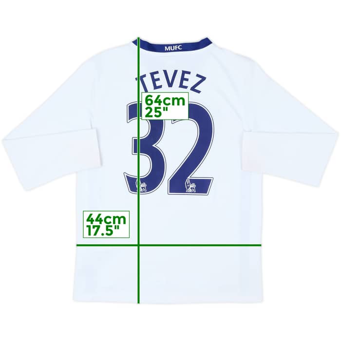 2008-10 Manchester United Away L/S Shirt Tevez #32 - 7/10 - (L.Boys)