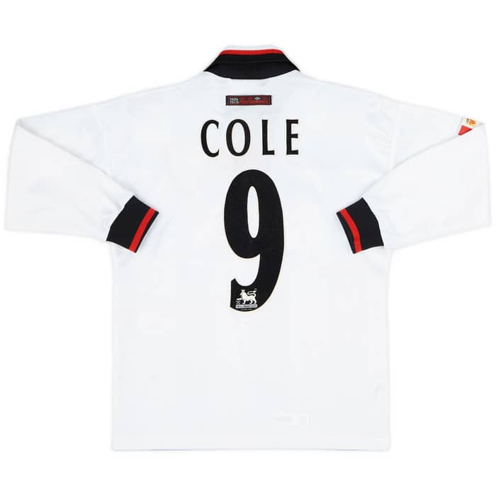 1997-99 Manchester United Away L/S Shirt Cole #9 - 5/10 - (M.Boys)