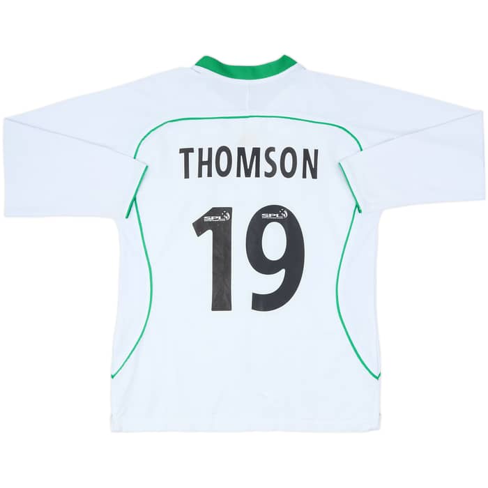 2004-05 Hibernian Away L/S Shirt Thomson #19 - 6/10 - (L)