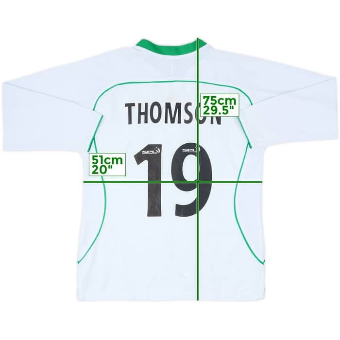 2004-05 Hibernian Away L/S Shirt Thomson #19 - 6/10 - (L)