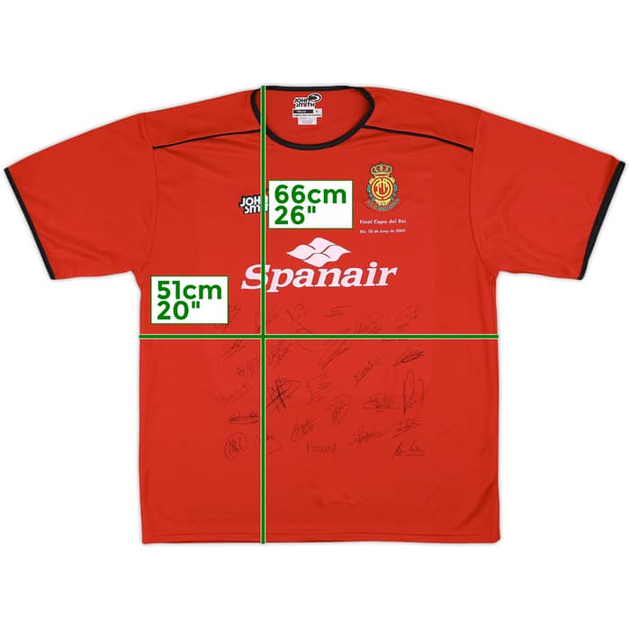2002-03 Real Mallorca 'Squad Signed' Home Shirt - 8/10 - (XL)