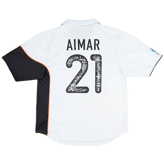 2001-02 Valencia Home Shirt Aimar #21 - 5/10 - (L)