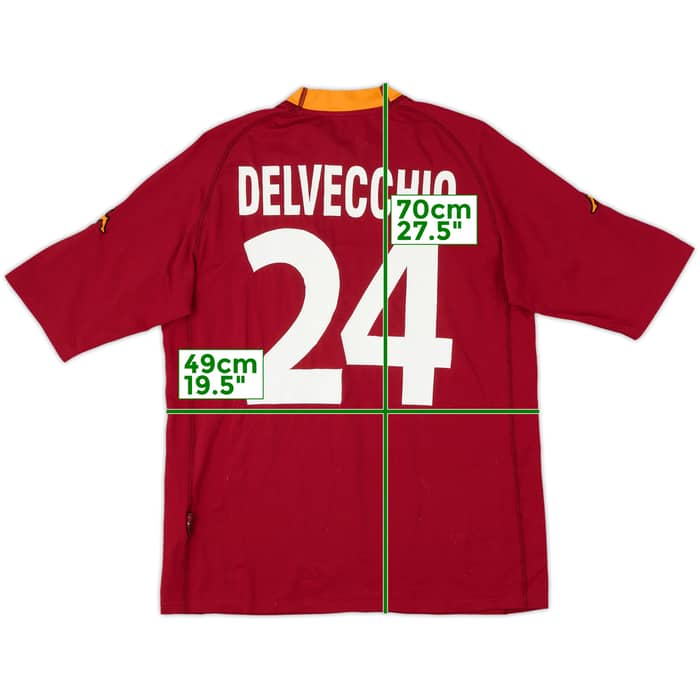 2000-01 Roma Home Shirt Delvecchio #24 - 6/10 - (XL)