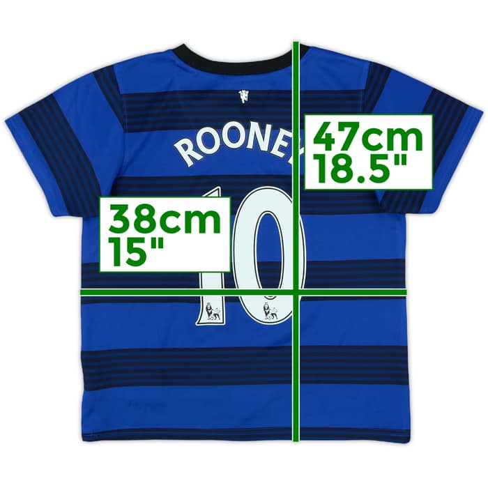 2011-13 Manchester United Away Shirt Rooney #10 - 8/10 - (5-6 Years)