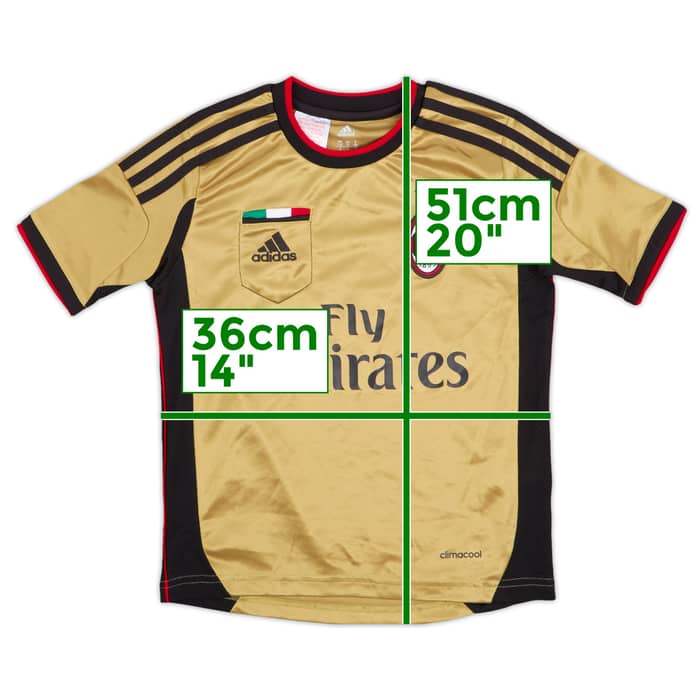 2013-14 AC Milan Third Shirt - 8/10 - (7-8 Years)