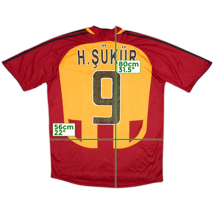 2006-07 Galatasaray Basic Home Shirt H. Sukur #9 - 9/10 - (L)