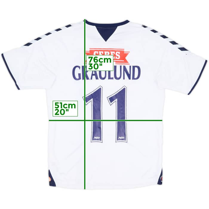 2010-11 AGF Aarhus Home Shirt Graulund #11 - 7/10 - (L)
