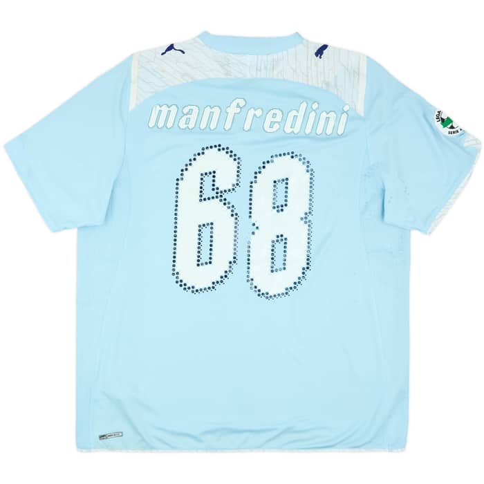 2009-10 Lazio Match Issue Home Shirt Manfredini #68