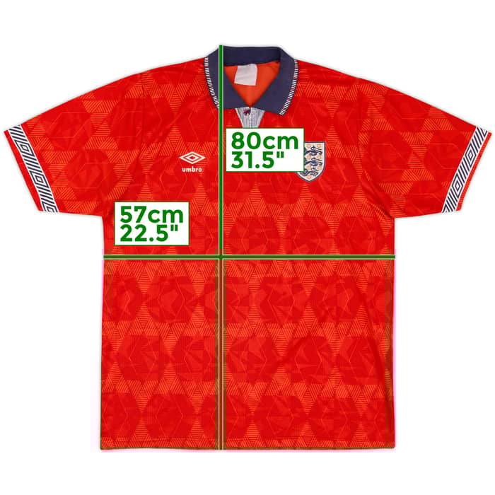 1990-93 England Away Shirt - 3/10 - (L)