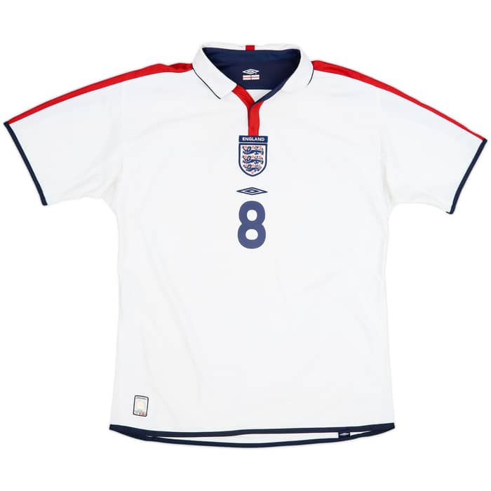 2003-05 England Home Shirt Scholes #8 - 8/10 - (XL)