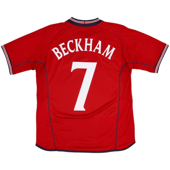 2002-04 England Away Shirt Beckham #7 - 6/10 - (L)