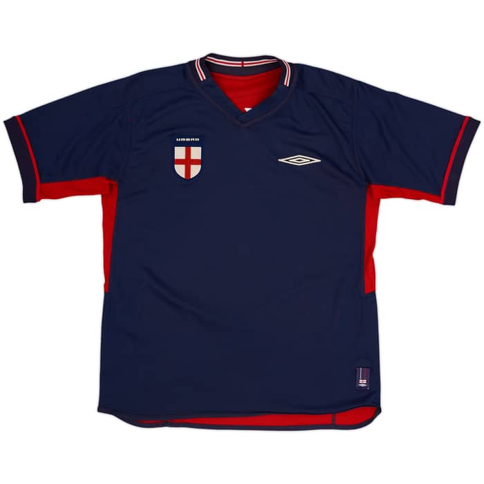 2002-04 England Away Shirt Beckham #7 - 6/10 - (L)