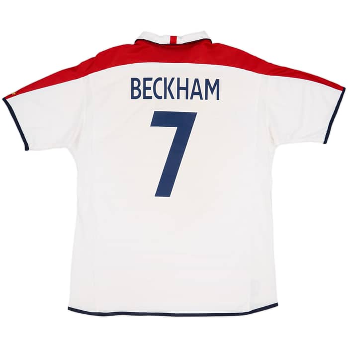 2003-05 England Home Shirt Beckham #7 - 5/10 - (XL)