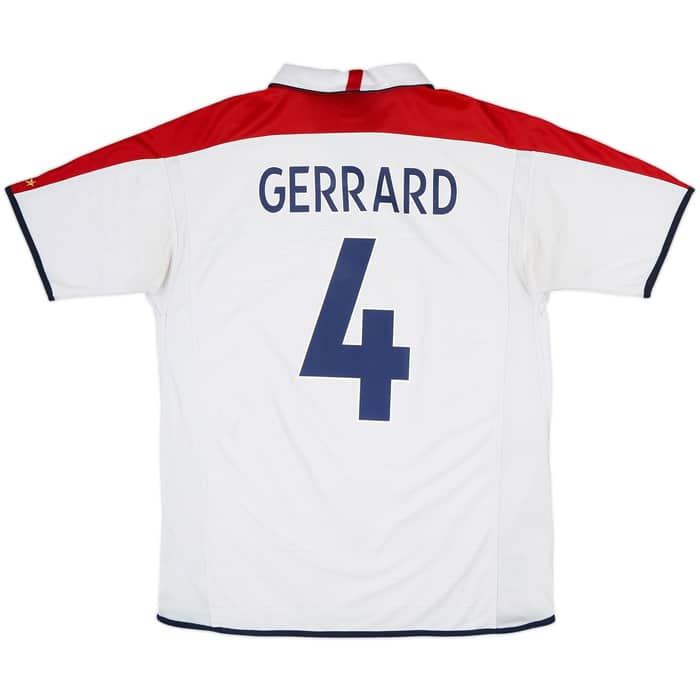 2003-05 Inglaterra Local Camiseta Gerrard #4 - 5/10 - (L)