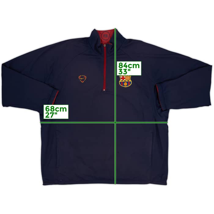 Chaqueta de chándal reversible con media cremallera Nike del Barcelona 2000-01 - 5/10 - (3XL)