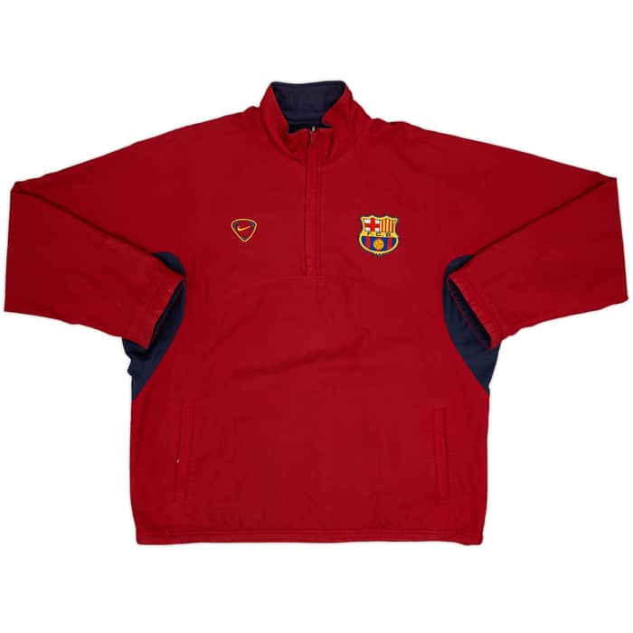 2000-02 Barcelona Nike Reversible 1/4 Zip Drill Top - 8/10 - (XL)