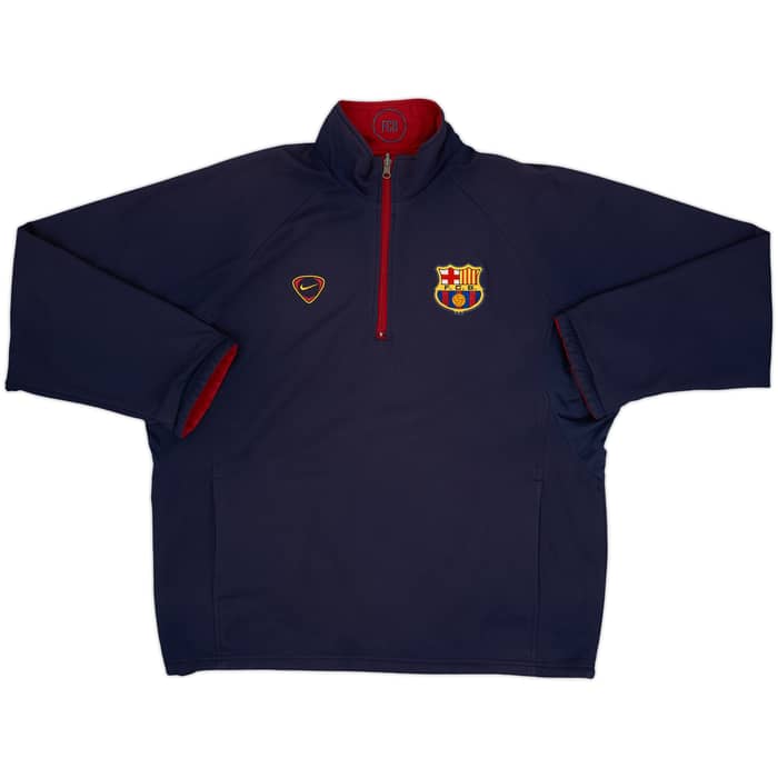 2000-02 Barcelona Nike Reversible 1/4 Zip Drill Top - 8/10 - (XL)
