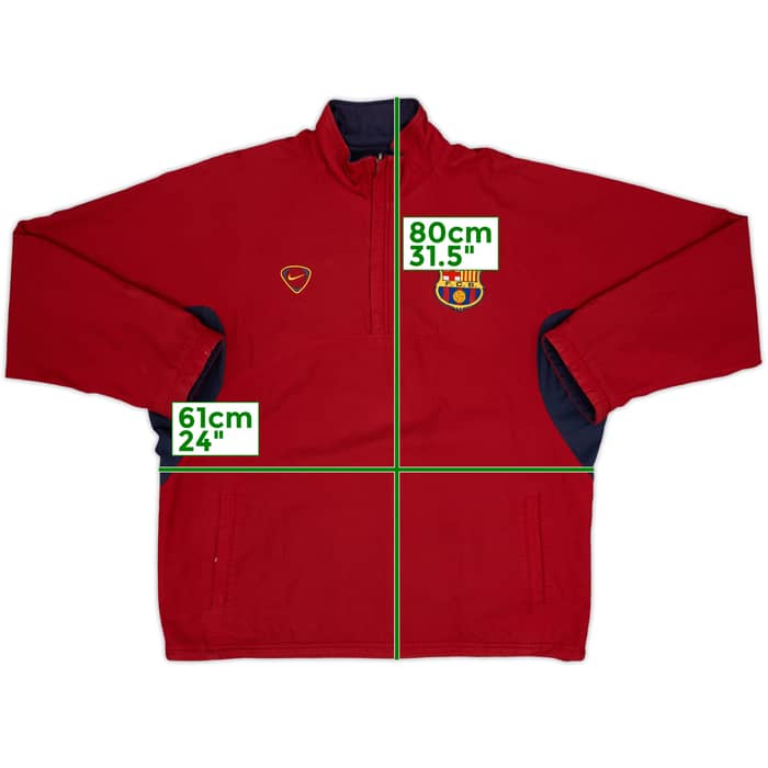 2000-02 Barcelona Nike Reversible 1/4 Zip Drill Top - 8/10 - (XL)
