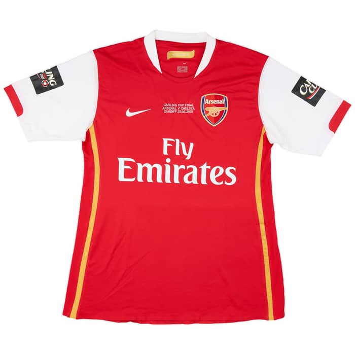 2007 Arsenal Carling Cup Final Player Issue Home Shirt
