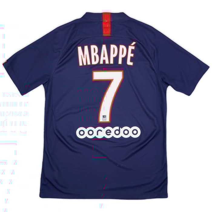 2019-20 Paris Saint-Germain Home Shirt Mbappe #7 - 6/10 - (M)
