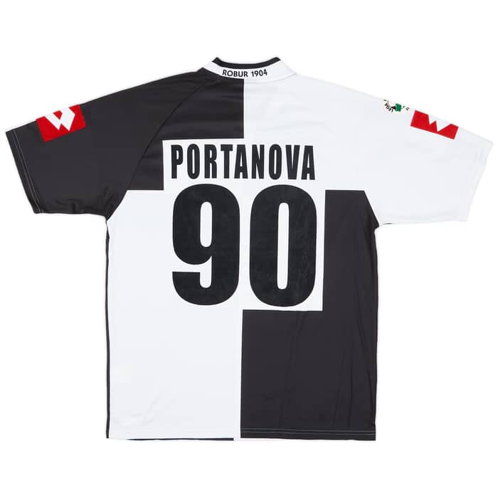 2004-05 Siena Match Worn Home Shirt Portanova #90