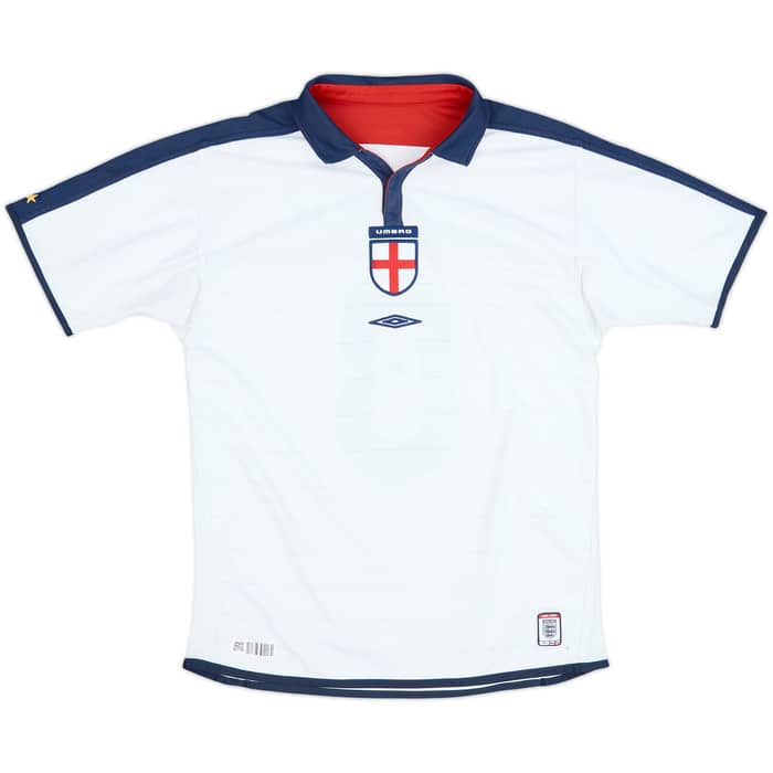 2003-05 England Home Shirt Scholes #8 - 6/10 - (M)