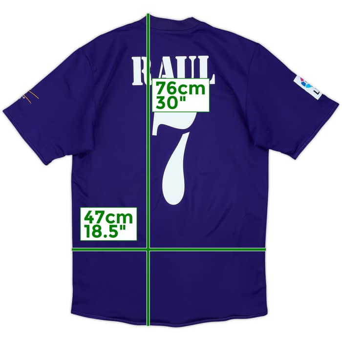 Camiseta de la tercera equipación del Real Madrid 2001 Raul #7 - 8/10 - (S)