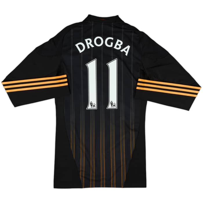 2010-11 Chelsea Player Issue Techfit Away L/S Shirt Drogba #11 - 9/10 - (S)