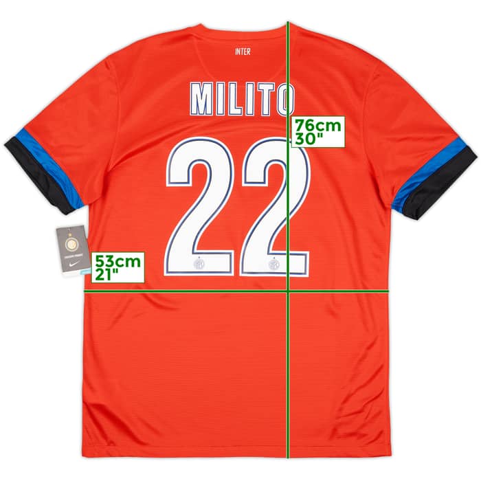 2012-13 Inter Milan Away Shirt Milito #22 (L)