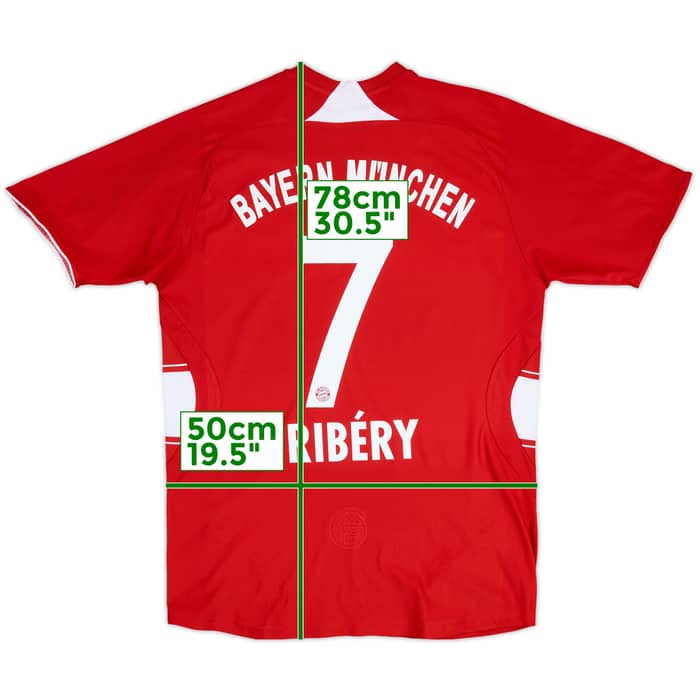 2007-08 Bayern Munich Home Shirt Ribery #7 - 7/10 - (XL.Boys)