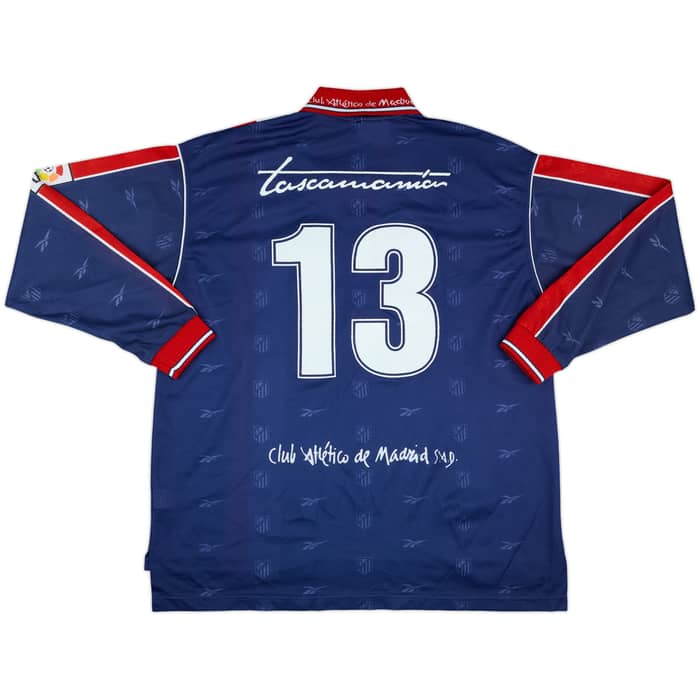 1999-00 Atletico Madrid Match Issue Away L/S Shirt #13