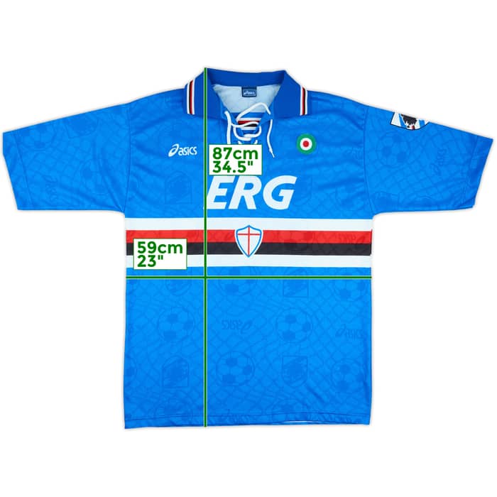 1994-95 Sampdoria Home Shirt #20 - 8/10 - (XXL)