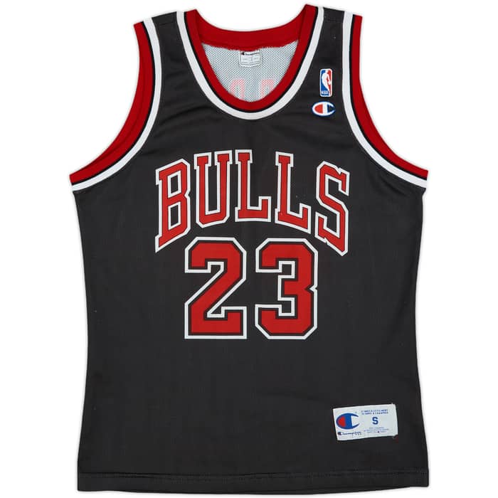 1997-98 Chicago Bulls Jordan #23 Champion Alternate Jersey - 7/10 - (S)