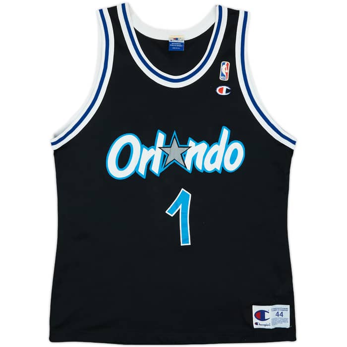 1995-98 Orlando Magic Hardaway #1 Champion Alternate Jersey - 7/10 - (L)