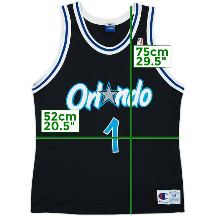 1995-98 Orlando Magic Hardaway #1 Champion Alternate Jersey - 7/10 - (L)