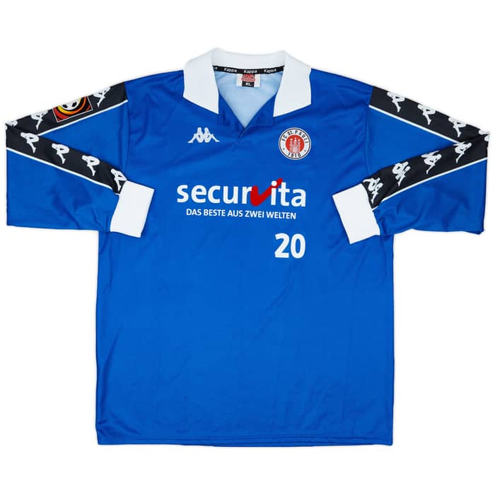2001-02 St. Pauli Player Issue Kappa Training L/S Shirt #20 (Henzler)