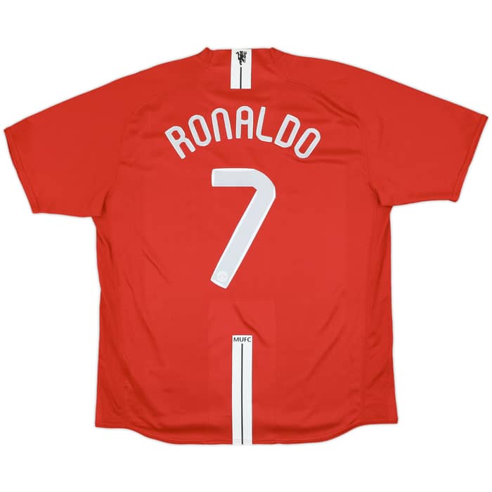2007-09 Manchester United Home Shirt Ronaldo #7 - 8/10 - (XL)