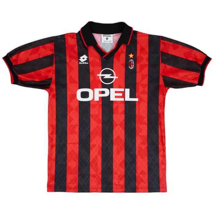 1995-96 AC Milan Home Shirt #9 - 8/10 - (L)