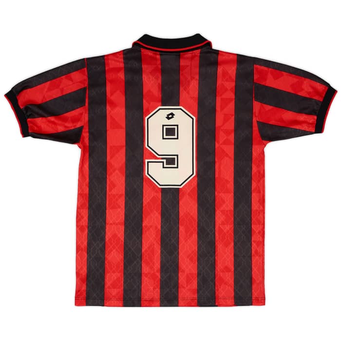 1995-96 AC Milan Home Shirt #9 - 8/10 - (L)