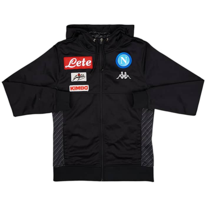 2017-18 Napoli Kappa Hooded Sweat Top - 8/10 - (S)