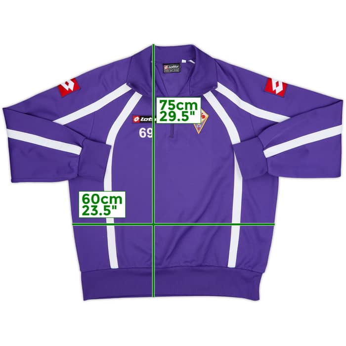 2005-06 Fiorentina Lotto Player Issue 1/4 Zip Track Jacket #69 - 7/10 - (XL)